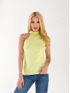 Майка жіноча з горловиною салатового кольору 33224