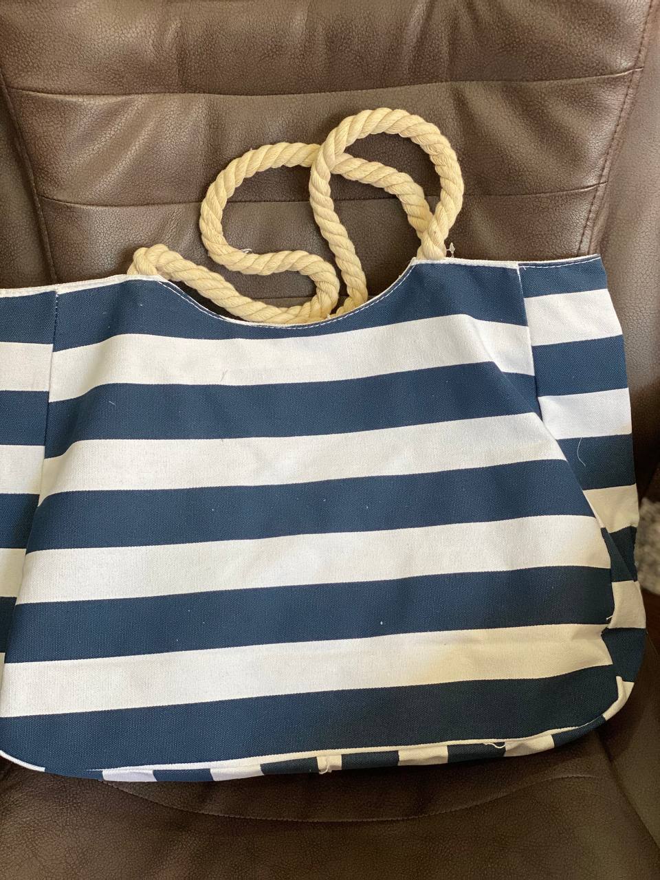 Женская пляжная сумка синего цвета 32750