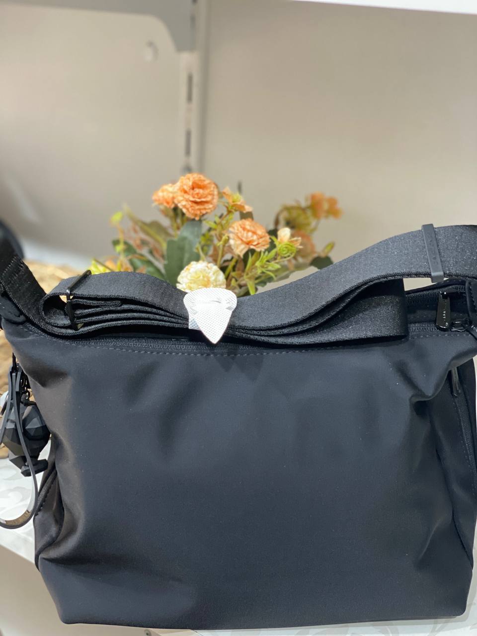 Жіноча повсякденна сумка через плече з еко-шкіри чорного кольору 32508