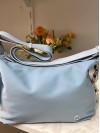 Женская повседневная сумка через плече из эко-кожи голубого цвета 32510