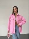 Жіноча сорочка з букле рожевого кольору 30901