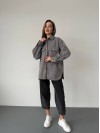 Жіноча сорочка з букле сірого кольору 30900