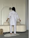 Женская рубашка oversize белого цвета 27441