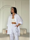 Женская рубашка oversize белого цвета 27441