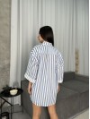 Жіноча сорочка oversize в блакитну смужку 27440
