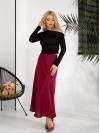 Жіноча шовкова спідниця бордового кольору 31836