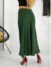 Жіноча шовкова спідниця смарагдового кольору 31837