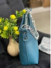Жіноча сумка через плече із еко-шкіри бiрюзового кольору 32243