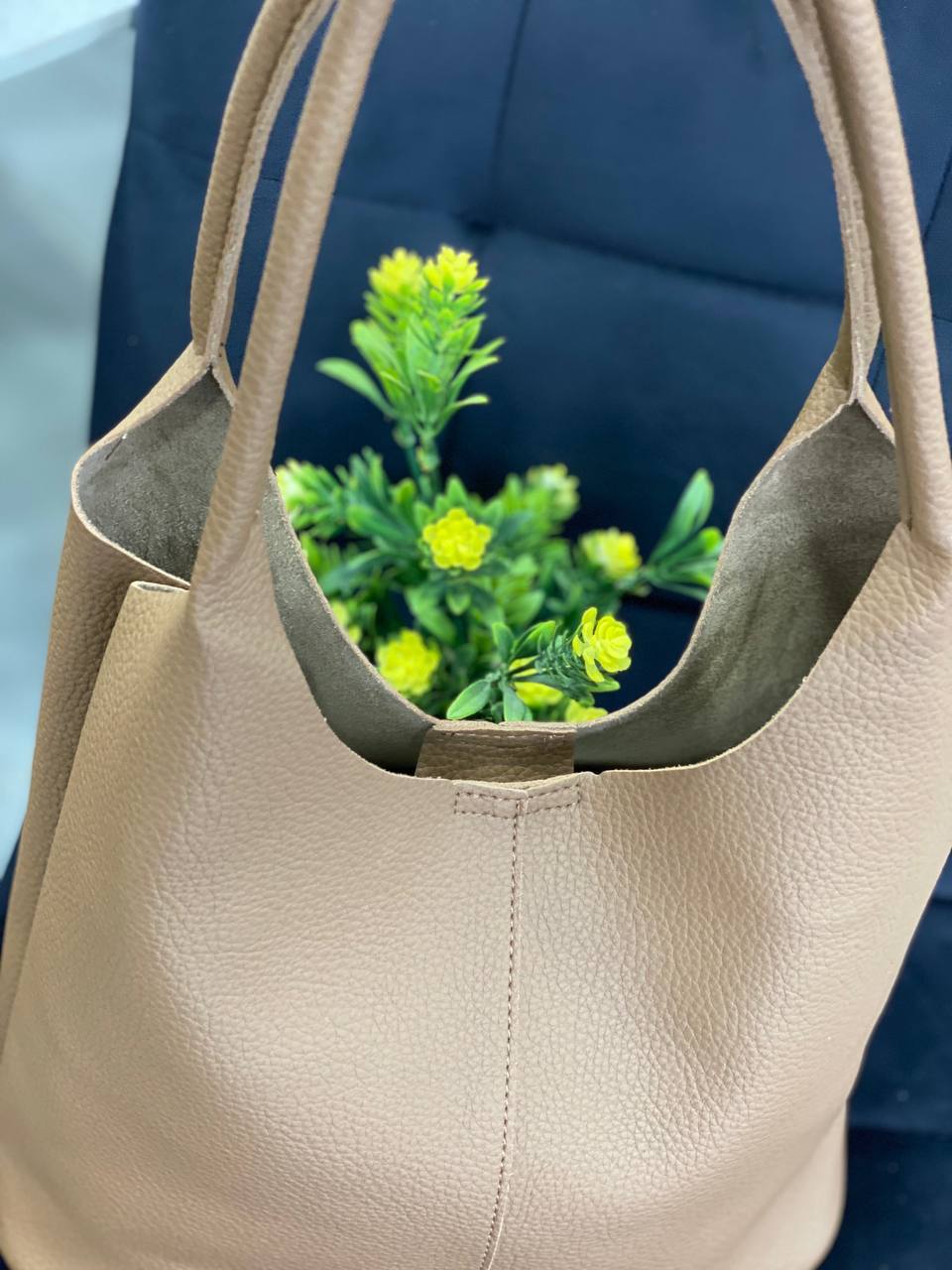 Жіноча сумка+гаманець із еко-шкіри кавового кольору 32234