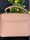 Жіноча сумка-портфель з пористої еко-шкіри пудрового кольору 32067