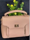 Жіноча сумка-портфель з пористої еко-шкіри пудрового кольору 32067