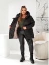 Жіноча зимова куртка чорного кольору 29650
