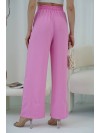 Жіночі легкі штани палаццо рожевого кольору 33278