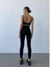 Жіночі лосини зі стягуючим ефектом чорного кольору 32652