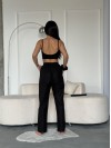 Женские повседневные штаны черного цвета 27444
