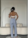 Жіночі повсякденнi штани в блакитну смужку 27446