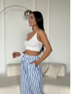 Жіночі повсякденнi штани в блакитну смужку 27446