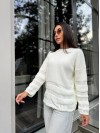 Жіночий базовий светр молочного кольору 30182