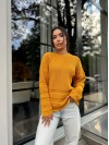 Жіночий базовий светр помаранчевого кольору 30178
