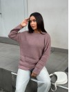 Жіночий базовий светр пудрового кольору 30177