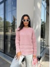 Жіночий базовий светр рожевого кольору 30179