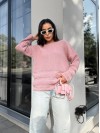 Жіночий базовий светр рожевого кольору 30179