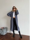 Женский длинный кардиган графитового цвета 32881