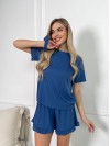 Женский домашний костюм синего цвета 30737