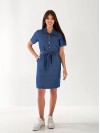 Женский джинсовый сарафан синего цвета 33227