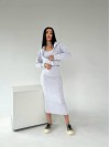Женский комплект кофта+платье серого цвета  30897
