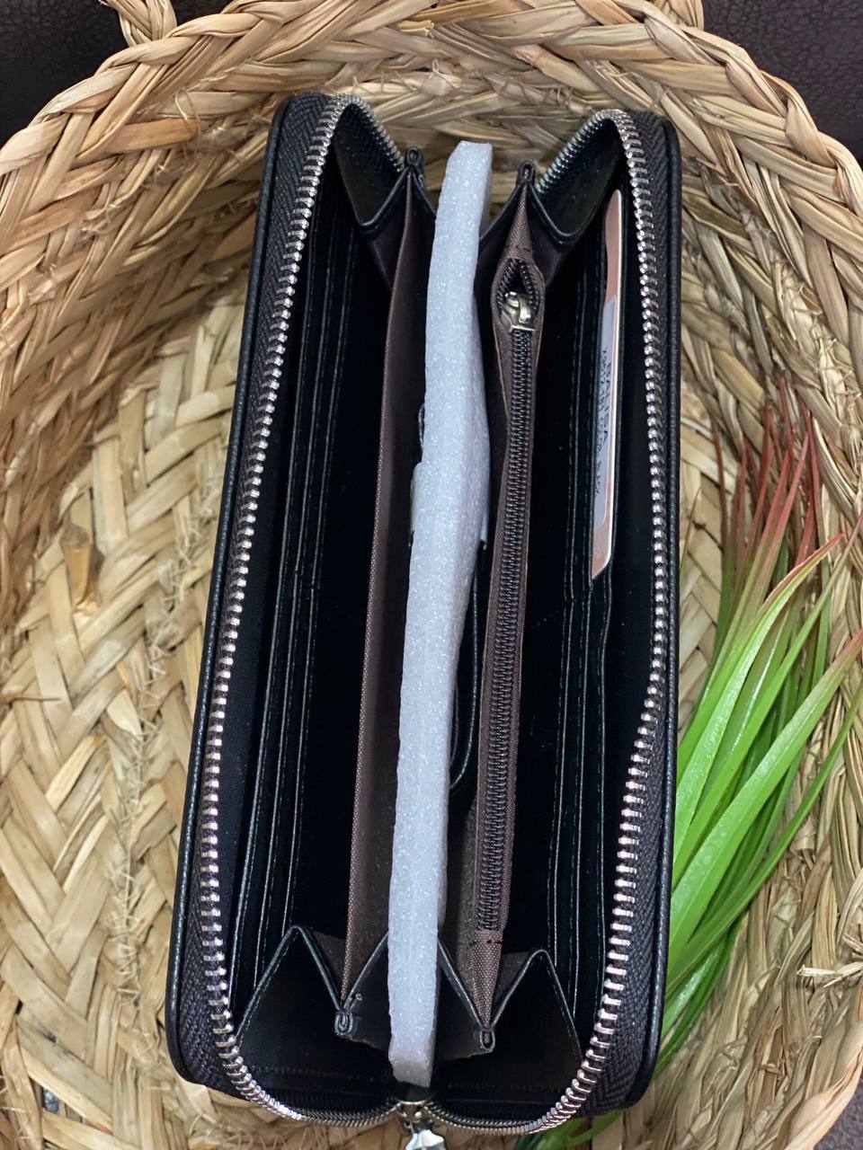 Женский кошелек из эко-кожи черного цвета 32477