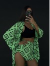 Жіночий костюм 2-ка (шорти+кімоно) свiтло-зеленого кольору 28531