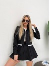 Женский костюм 2-ка (юбка-шорты+пиджак) черного цвета 31649
