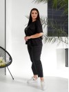 Женский костюм брюки+футболка черного цвета 32221