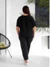 Женский костюм брюки+футболка черного цвета 32221