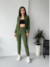 Жіночий костюм кольору хакi 26303