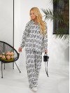 Женский легкий прогулочный костюм белого цвета 31753