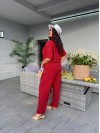 Женский легкий прогулочный костюм красного цвета 33403