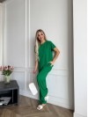 Женский легкий прогулочный костюм зеленого цвета 33391