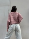 Женский легкий свитер розового цвета 30284