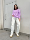 Жіночий легкий светр бузкового кольору 30283
