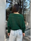Жіночий легкий светр зеленого кольору 30286