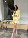 Жіночий літній костюм 3-ка жовтого кольору 33426