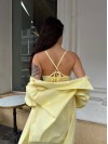 Жіночий літній костюм 3-ка жовтого кольору 33426