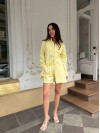 Жіночий літній костюм 3-ка жовтого кольору 33426