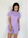 Женский летний костюм с шортами лавандового цвета 33099