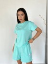 Женский летний костюм с шортами мятного цвета 33097