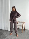 Жіночий махровий домашній костюм кавового кольору 29417