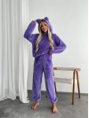 Жіночий махровий домашній костюм лавандового кольору 29413