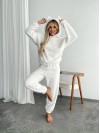 Женский махровый домашний костюм молочного цвета 29408